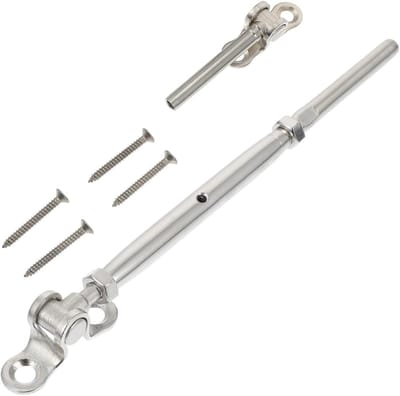 Reling set - Kabel spanners - Terras afscheiden - Roestvrij staal - 3/16 inch - Zilver