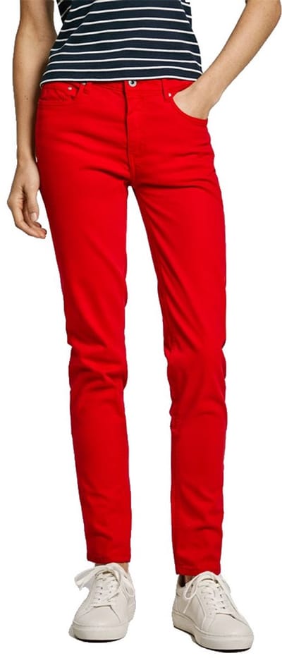 Pepe Jeans Mid Rise Skinny Thelma Broek Rood 31 / 30 Vrouw
