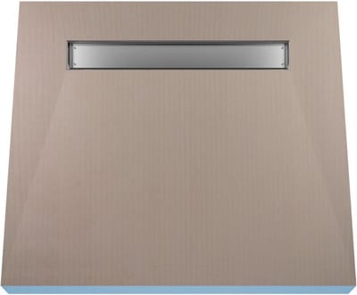 Betegelbare doucheplaat 90 x 160 cm Pure Oneway Wiper Showerlay doucheplank eenzijdig aflopend afvoer van roestvrij staal