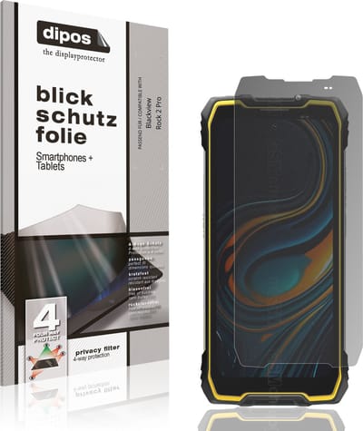 dipos – Matte Privacy Screenprotector geschikt voor Blackview Rock 2 Pro | Anti-Spy Beschermfolie