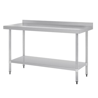 Vogue roestvrijstalen tafel met opstaande rand 1500 mm
