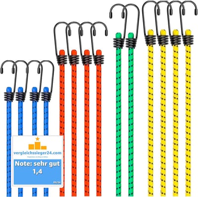 Expander set voor bagage spanning met lashing straps - 10 stuks voor transport en camping