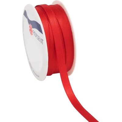 Satijnen lint, 6 mm - Rood