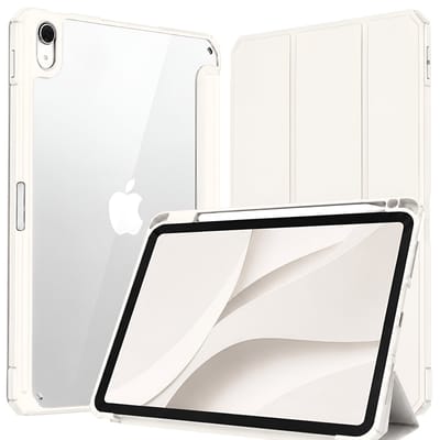 Sounix Tablet hoes geschikt voor Apple iPad 11 (2025) A16 / Apple iPad 10.9 (2022) - Hoesje met Pencil Houder Uitsparing - Beige