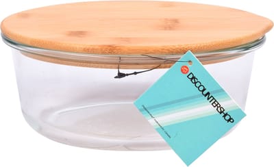 Broodtrommel met Bamboe Deksel 900ml | Glazen Saladekom voor Volwassenen | Vaatwasserveilig & Magnetronbestendig Vershouddoos | Ovenbestendig tot 250° | Lunchbox en Vershoudbakjes in Één!