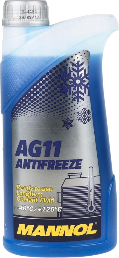 Mannol Koelvloeistof Antivries 1l 1 Liter AG11 G11 -40°c blauw MN4011-1