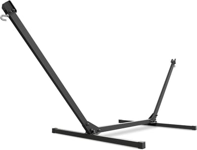 Hangmat standaard - Draagbaar frame - Buiten ontspannen - Lichtgewicht robuust - 288 cm lengte - Zwart