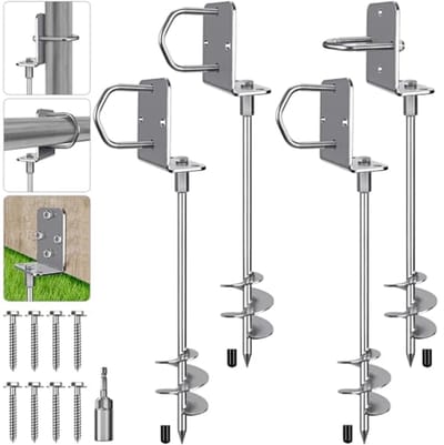 Zware Grondankers 69 cm - Metalen Tent Pegs voor Camping, Swing Kits en Trampolines - 4 Pack