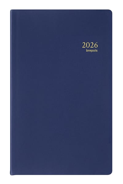Brepols bureau agenda 2026 - BUILDING [0.414] - SETA - Bureau agenda - 1 dag op 1 pagina - Dagoverzicht - Blauw - 10 x 16.5 cm