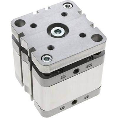 ISO 21287 Compacte Dubbelwerkende Cilinder 80-25mm - Magnetisch - Niet-roterend