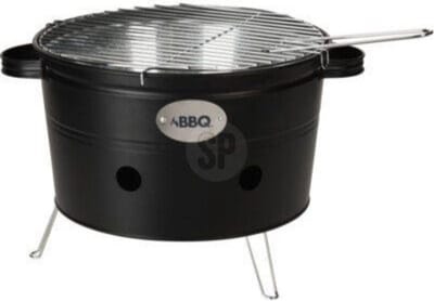 ProGarden Barbecue emmer met 2 handvatten 34,5 cm matzwart