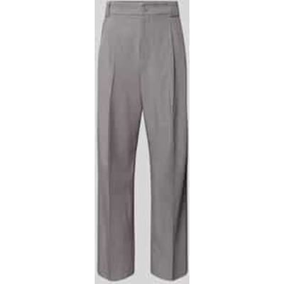 Straight fit stoffen broek met viscose