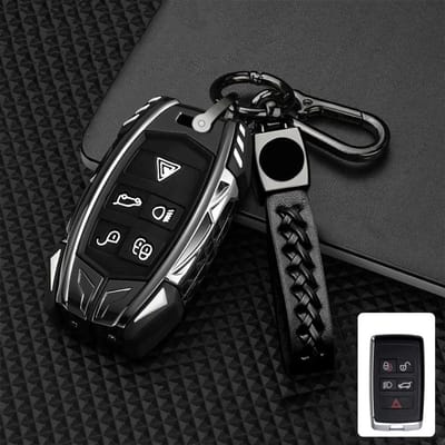 Coque de protection pour clé de voiture à distance Pour Land Rover Range Rover Discovery Evoque Sport Velar Pour Jaguar Xe E-Pace Accessoires black