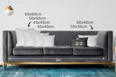 Sierkussens - Kussentjes Woonkamer - 50x30 cm - Kersen - Zwart - Goud - Chrome