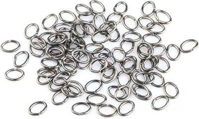 250 Stuks - Jump Rings - Oogjes - Zwart - 6 mm - RVS - Sieraden Sluiting