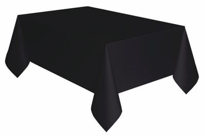 Zwart afveegbaar tafelkleed 2,74 m x 1,37 m