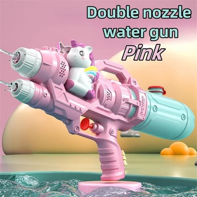 Cartoon Dier Waterspuit Zomer Zwembad Perfect Speelgoed Dubbele Mondstuk Waterspuit Dinosaurussen Druktype Waterpistool Eenhoorn Waterspuit Perfect Speelgoed