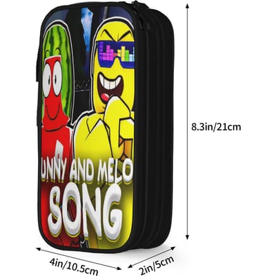 Zonnige en Meloen Potlood Etui Dubbele Laag Grote Capaciteit Kinderen Potlood Tas Verrassingscadeau (as the picture,M)