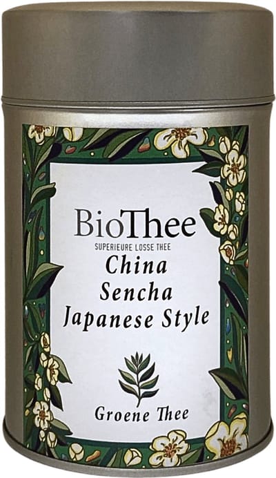 China Sencha Japanese style extra fine (Bio) 100 gr. premium biologische thee in busje