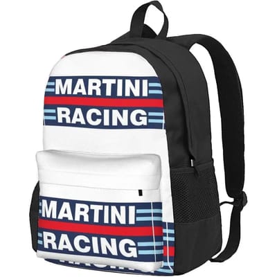 Martini Racing Team Rugzakken Schooltassen Cartoon Rugzak Laptop Rugzak Schoudertas