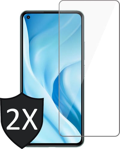 Screenprotector geschikt voor Xiaomi Mi 11 Lite - Glas Screen Protector - 2 Stuks