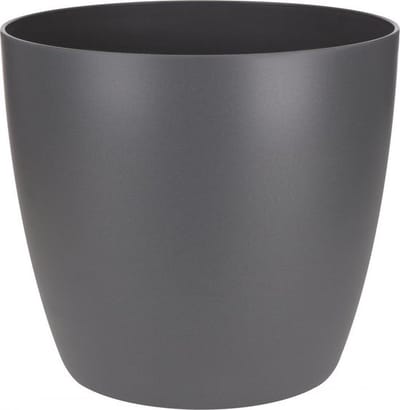 Elho Bloempot Brussels Rond Mini - Kunststof - Zwart - Diam.7xh6cm