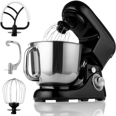SCH® Mixer met mengkom - Mixer - Mixer met mengkom keukenmachine - Zwart - 42cm x 25cm x 40 cm