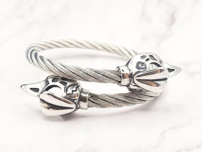 Mei's - Viking Steel Ravens - armband heren - raaf - RVS zilver - polsmaat 18 cm