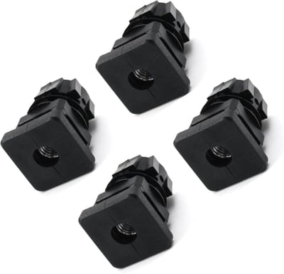 Dailygoody - Schroefdraadstop Vierkante Buisstoppen - Polyamide - Zwart - M10 Binnendraad - Voor 25x25 mm Buizen - Robuust en Hoogwaardig