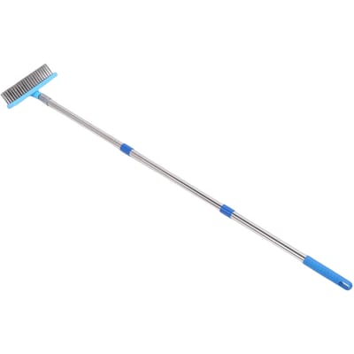 20CM Harde Reinigingsborstel Telescopische Steel Staaldraad Schrobbezem voor Vuil Mos Verwijdering Buitenvloer Terras Tuin 120cm/3.9ft