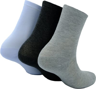 The Sockmaker - Sokken Dames - 3-Pack - Maat 36-41 - Duurzaam Bamboe & Naadloos - Effen Blauw, Antraciet & Grijs