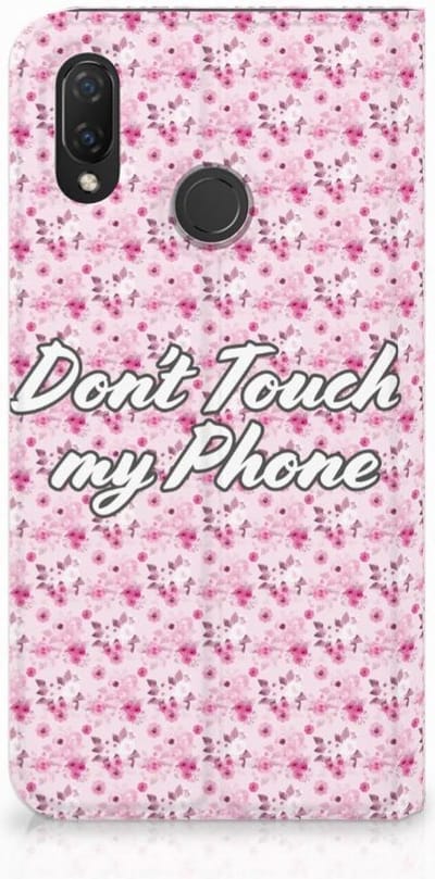 Huawei P Smart Plus Design Case Flowers Pink DTMP