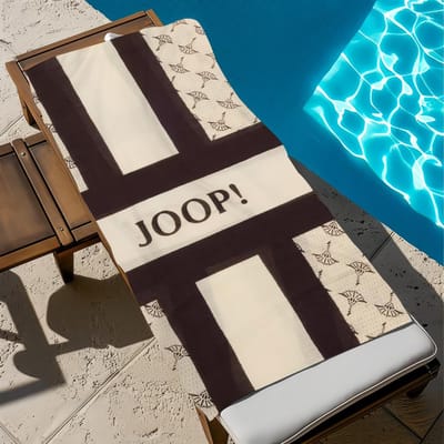 JOOP! Absorberende Strandhanddoek, Sneldrogende Microvezel Badhanddoek, Luxe Print Zachte Handdoek voor Strand Zwembad Reizen Badhanddoek W60*H120(CM)