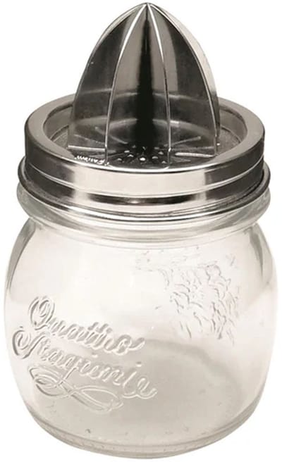 HappyTappi - Citroen/ limoenpers - Roestvrij staal - Met glazen pot - 250 ml -7,5 x 7,5 x 13 cm
