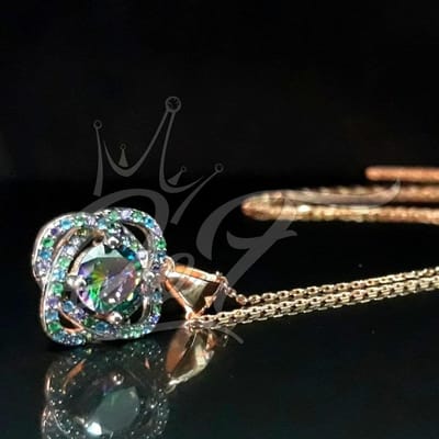 Rose Goud Geometrische hanger ketting