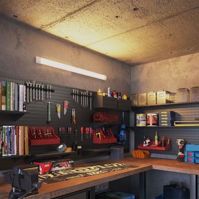 6x HOFTRONIC - LED Batten 120cm - 40W 4800 Lumen - 3000K Warm wit - LED TL Armatuur - Voor werkplaats, schuur en als onderbouwverlichting - Incl. montageklemmen & quick connector - 5 jaar garantie