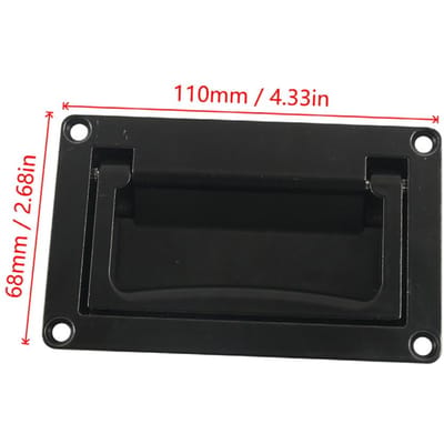 Poignées à cuvette Poignée de trappe avec vis de fixation Boîte à outils noire Poignée à cuvette affleurante pour trappe de pont