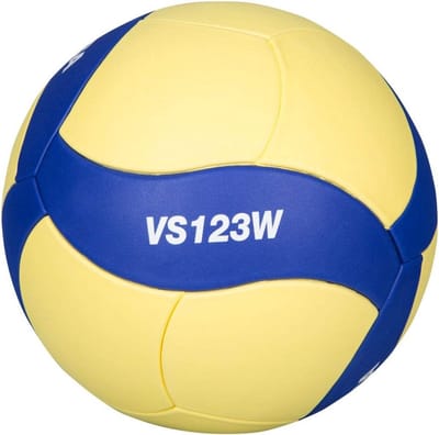 Zachte Trainingsvolleybal Maat 5 Blauw Geel Ideaal voor Beginners