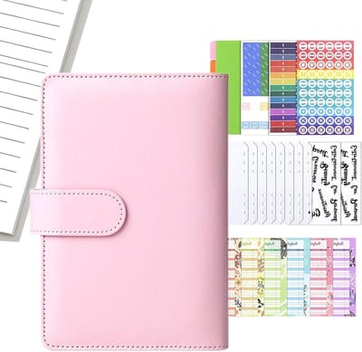 Budgetplanner Dagboek - Financiële Planner - Uitgaven Beheren - Aanpasbare Pagina's - 20 x 14 x 2 cm - Roze