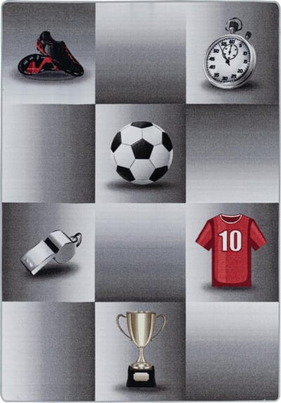 Vrolijk kinderkamer vloerkleed Play - Football - 140x200 cm