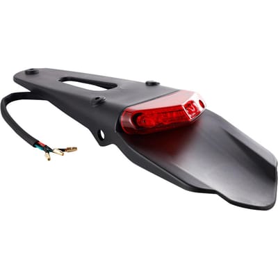 Universeel spatbord voor terreinvoertuigen, motorfiets achterspatbord met LED-achterlicht rood