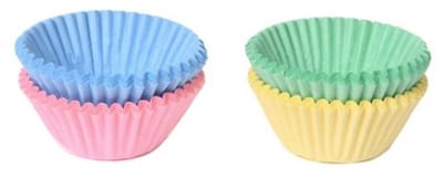 House of Marie Chocolade Baking Cups - Pastel Assorti - pk/100 - Cupcake Cups