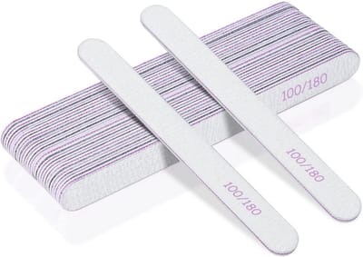 EXCITAT 15 stuks nagelvijl - dubbelzijdige nagelvijl - 100/180 korrel - afwasbaar - dubbelzijdige schuurpapiervijl - geschikt voor nagelsalons, cosmetica, kapsalons en huisdieren.