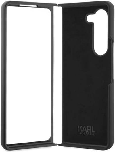 Karl Lagerfeld, Hoesje Geschikt voor Samsung Galaxy Z Fold5 van Hard Siliconen Ikonik, Zwart