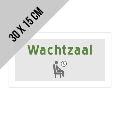 Pictogram/ bord | "Wachtzaal" | 30 x 15 cm | Wachtruimte | Onthaal | 1 stuk