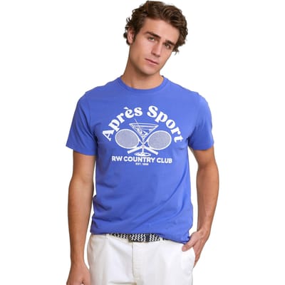 River Woods Normal Fit Basic T-shirt Short Sleeves Reef Blue Size: 3XL | Printed T-Shirts Outlet | Heren | Blauw