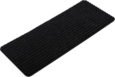 Anti-slip trap Treadmats Set van 1, zelfklevende trap matten binnenshuis, trap mat snijbaar & herbruikbaar voor beschermen huisdieren, senioren kinderen (zwart, 76x20cm)