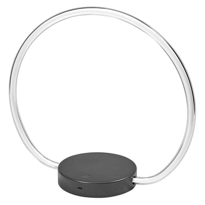 OSRAM Decor Aura tafellamp van gebogen polycarbonaat met LED en filament design, met USB-C oplaadpoort, 10 W, 1000 lm, 3000 K, 830 warm wit, touch dimbaar, donkergrijs, IP20