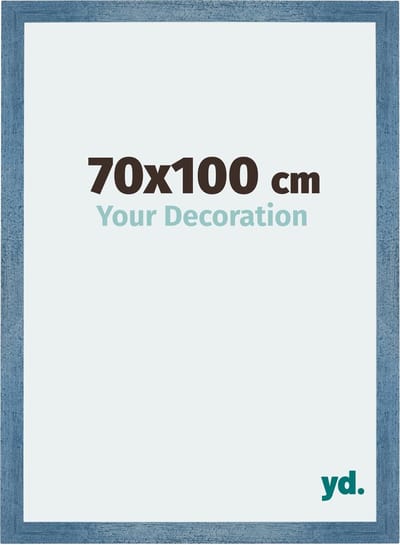 Your Decoration - Fotolijst 70x100 cm - MDF - Helder Blauw Geveegd - Mura