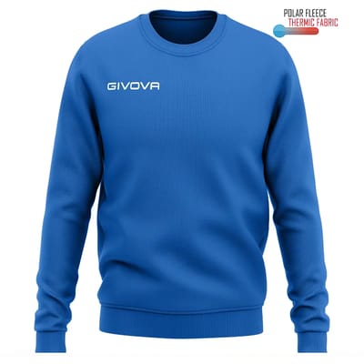 Sportsweatshirt Givova Polarfleece One Blue - 4XL